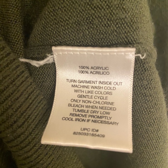 Sag Harbor Long Sleeve Green Knit Sweater, size US Medium - Picture 5 of 6